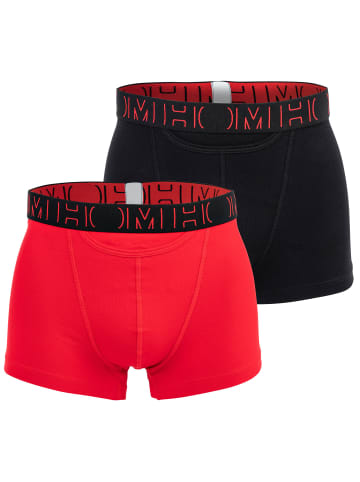 HOM Boxershort 2er Pack in Schwarz/Rot