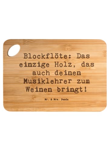 Mr. & Mrs. Panda Holzbrettchen Spruch Blockflöte Humor mit Spruch in Braun