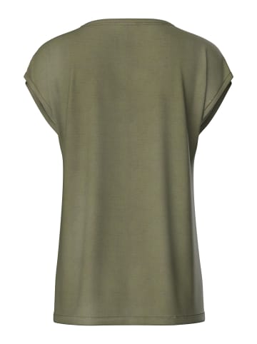 Pieces T-Shirt mit V-Ausschnitt in Grape Leaf