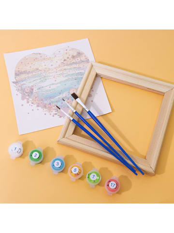 ARTNANAS Mini Malen nach Zahlen 4er/6er Set-"ein Herz fürs Meer"