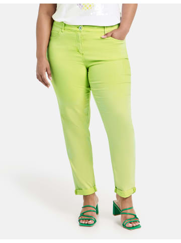 SAMOON Hose Jeans verkürzt in Lemon Green