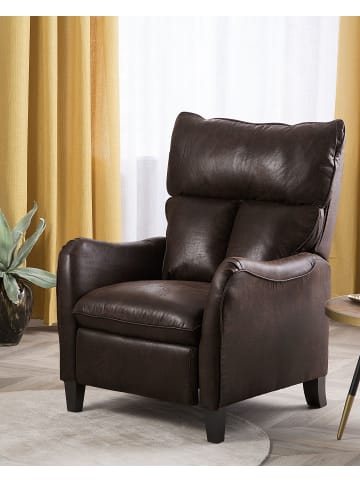 Beliani Fernsehsessel ROYSTON in Braun - (W) 69 x (H) 109 x (L) 88 cm