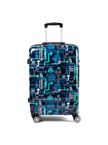 Nowi 4 Rollen Trolley M 66 cm blau