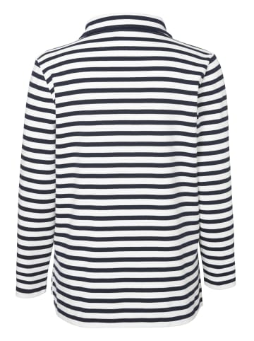 VIA APPIA DUE  Shirt Zeitloses Sweatshirt mit gestreiftem Allover-Muster in ecru / marine