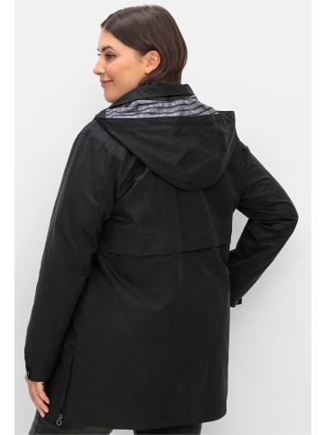 sheego Outdoorjacke in schwarz