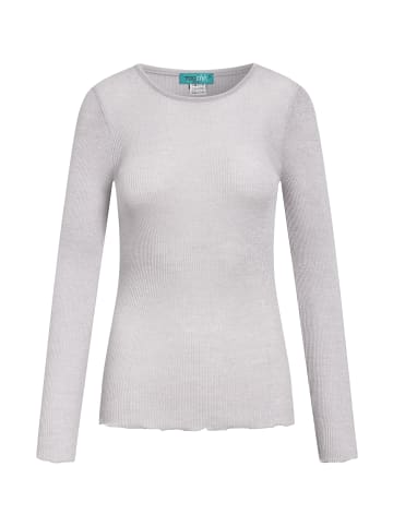 TOOCHE Rundkragen Langarmshirt "Shinny Sparkle" in silber