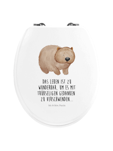 Mr. & Mrs. Panda Toilettensitz Wombat mit Spruch in Weiß