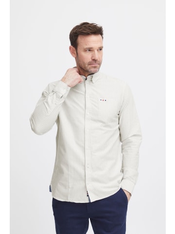 FQ1924 Langarmhemd FQSteven stripe oxford LS shirt in Beige