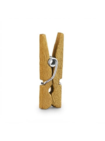 relaxdays 400 x Mini-Holzklammern in Gold