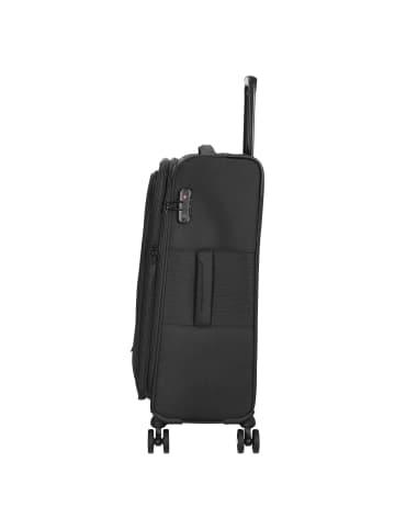 D&N Travel Line 9704 - 4-Rollen-Trolley M 68 cm erw. (grey) in schwarz