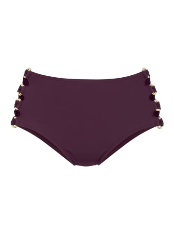 LASCANA Highwaist-Bikini-Hose in bordeaux