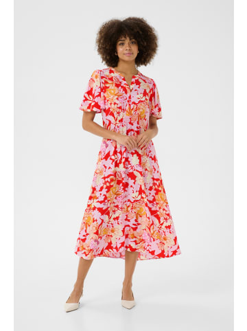CULTURE Kleid CUaudrey Relaxed fit in Red/Pink Flower