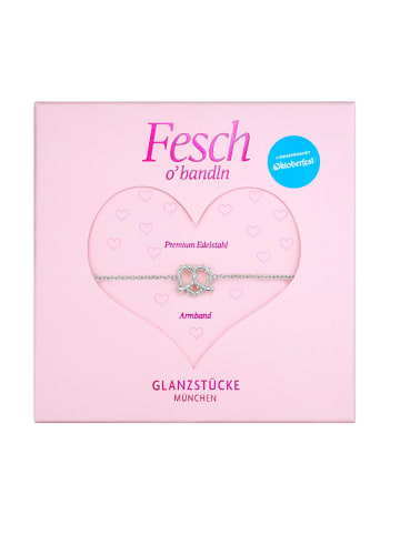 Glanzstücke München Armband Herz-Breze aus Edelstahl in silber