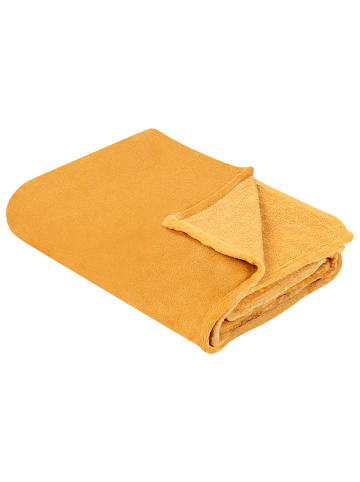 Beliani Kuscheldecke BAYBURT in Orange - (W) 200 x (H) 1 x (L) 220 cm