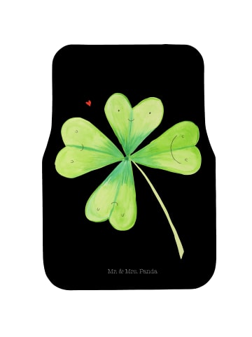 Mr. & Mrs. Panda Kfz Fußmatte Blume Kleeblatt ohne Spruch in Schwarz
