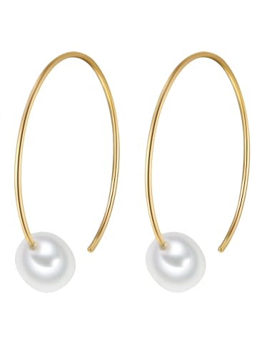 Valero Pearls Perlen-Ohrhänger Sterling Silber Süßwasser-Zuchtperle in silber