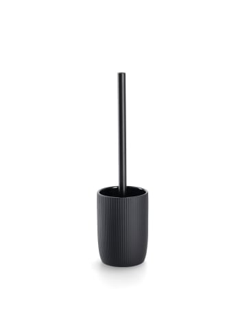Zeller WC-Bürste mit keramischem Behälter in Schwarz, Ø 10 cm