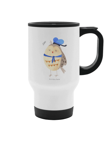 Mr. & Mrs. Panda To-Go-Becher Eule Matrose ohne Spruch in Weiß