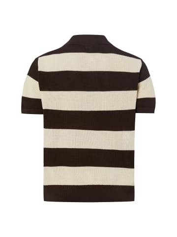 Lacoste Strickpoloshirt in schoko sand - 0001