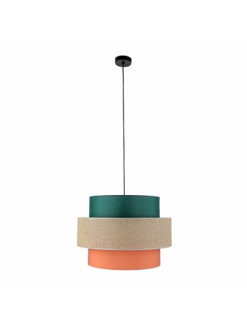 Licht-Erlebnisse Pendelleuchte Ø 50 x (T)160 cm in Schwarz Natur Orange Grün