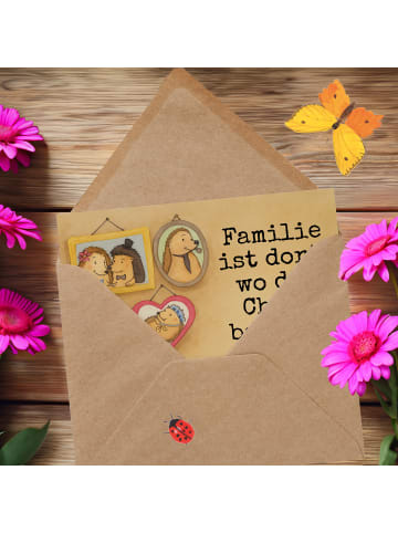 Mr. & Mrs. Panda Einladungskarte Igel Familie Design mit Spruch in Weiß