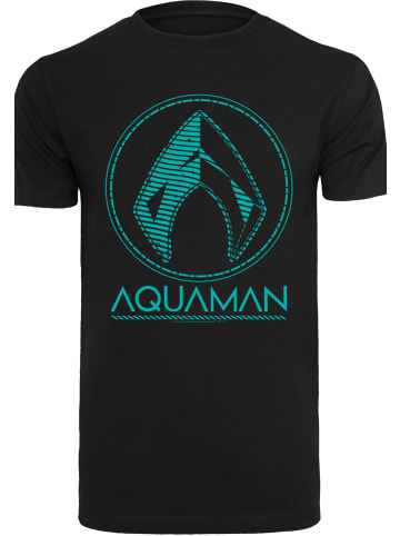F4NT4STIC T-Shirt DC Comics Aquaman Aqua Logo in schwarz