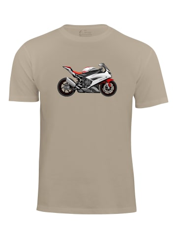 Cotton Prime® T-Shirt STARK SOUL Motorbike in beige