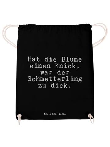 Mr. & Mrs. Panda Sportbeutel Hat die Blume einen... mit Spruch in Schwarz