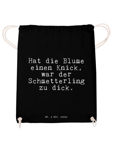 Mr. & Mrs. Panda Stoffbeutel Hat die Blume einen... mit Spruch in Schwarz