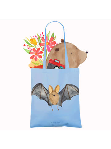 Mr. & Mrs. Panda Shopping Tasche Fledermaus Flügel ohne Spruch in Sky Blue