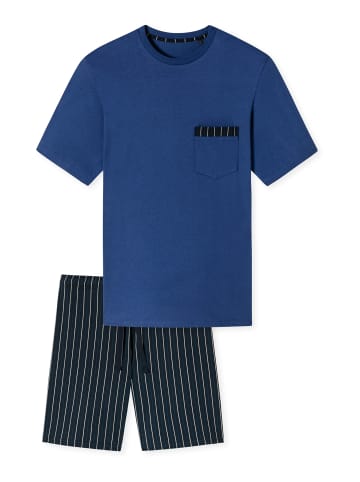 Schiesser Shorty Comfort Nightwear in Dunkelblau