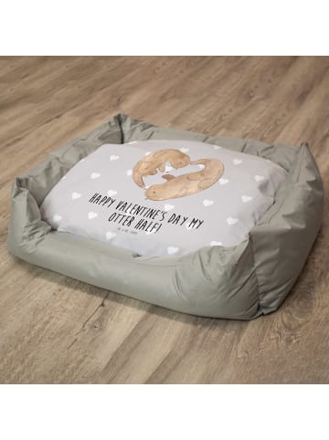 Mr. & Mrs. Panda Katzencouch Otter Valentine mit Spruch in Grau Pastell