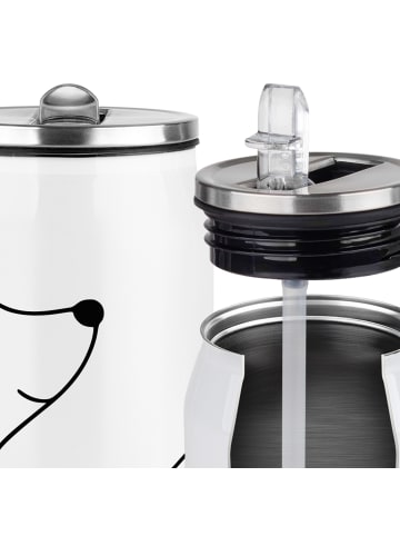 Mr. & Mrs. Panda Getränkeflasche Igel Grillen ohne Spruch in Weiß