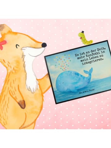 Mr. & Mrs. Panda Schreibunterlage Wal Konfetti Design mit Spruch in Weiß