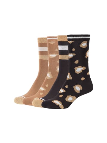 camano Socken silky touch lurex leopard 4er Pack silky touch in Schwarz