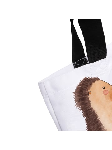 Mr. & Mrs. Panda Einkaufstasche Igel Liebe ohne Spruch in Weiß