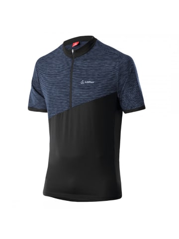 Löffler Radtrikot Raingle Half-Zip in Schwarz