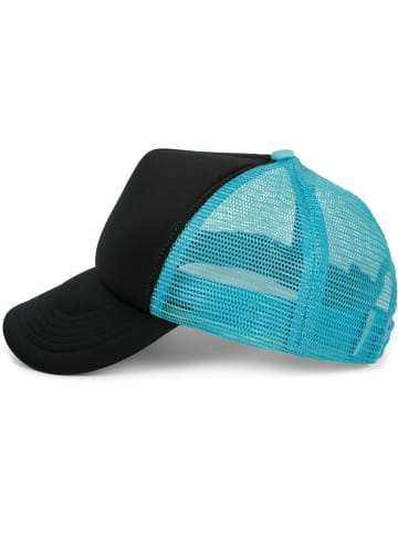 styleBREAKER Mesh Cap in Schwarz-Türkis