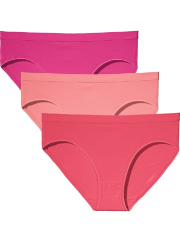 REDBEST Baumwolle, Single-Jersey Slip 3er-Pack in pink/koralle/apricot