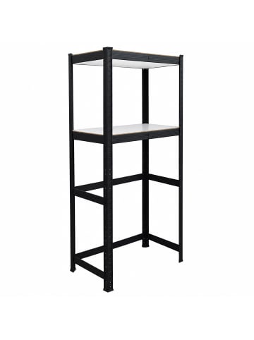 relaxdays Waschmaschinenregal in Schwarz - (B)70 x (H)150 x (T)40 cm