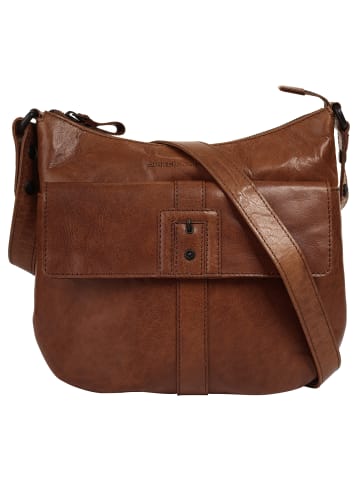 SPIKES & SPARROW Umhängetasche echt Leder in cognac