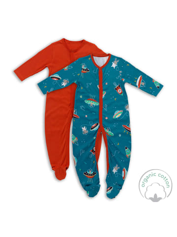 Schlummersack Bio Baby-Schlafanzug langarm 2er Pack in Anthrazit