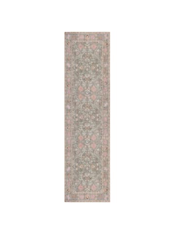 KADIMA DESIGN Waschbarer Teppich Floral Muster, Orientalisch, Wohnzimmer in Multicolor-Rosa