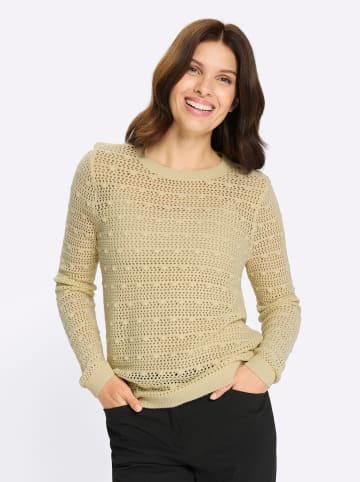 Sieh an! Ajour-Pullover in sand