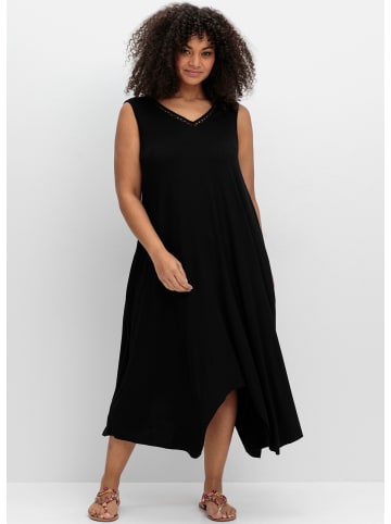 sheego Jerseykleid in schwarz
