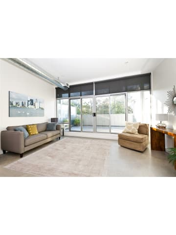 Kayoom Kurzflor Teppich Luxury 110 in elfenbein - taupe - rechteckig