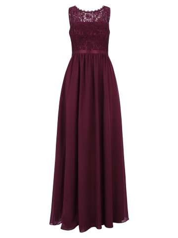 Vera Mont Abendkleid mit Spitze in Deep Dahlia