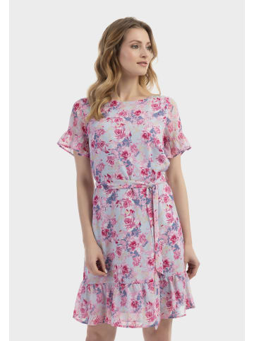 Usha Damen Kleid in Pink Hellblau