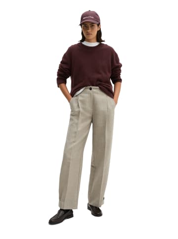 Marc O'Polo Bundfaltenhose regular in Pure Taupe Melange
