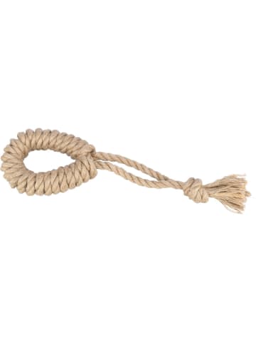 TRIXIE Hunde Spieltau mit Ring aus Hanf, beige